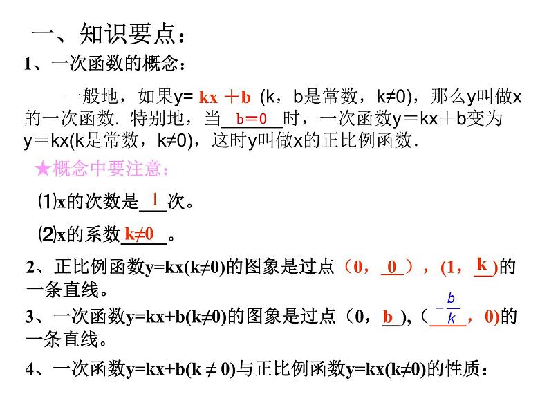 第4章 一次函数复习 北师大版八年级上册数学课件01