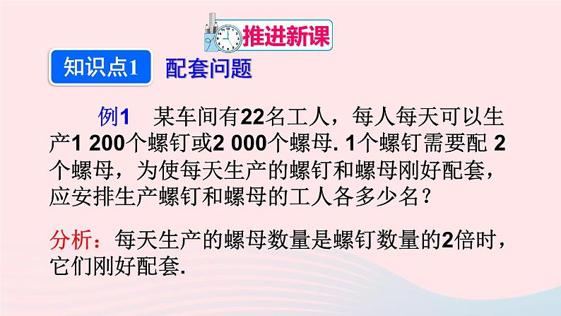 第三章一元一次方程3.4实际问题与一元一次方程第1课时配套问题与工程问题课件（人教版七上）第4页