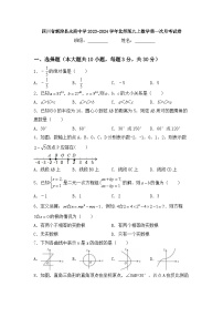 四川省成都市新津县永商学校2023-2024学年九年级上学期数学第一次月考试卷