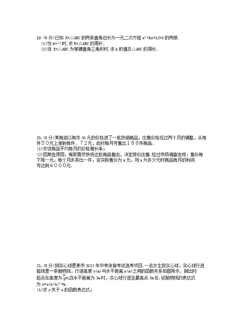河南省濮阳市清丰县仙庄镇初级中学2023—-2024学年九年级上学期10月月考数学试题第3页