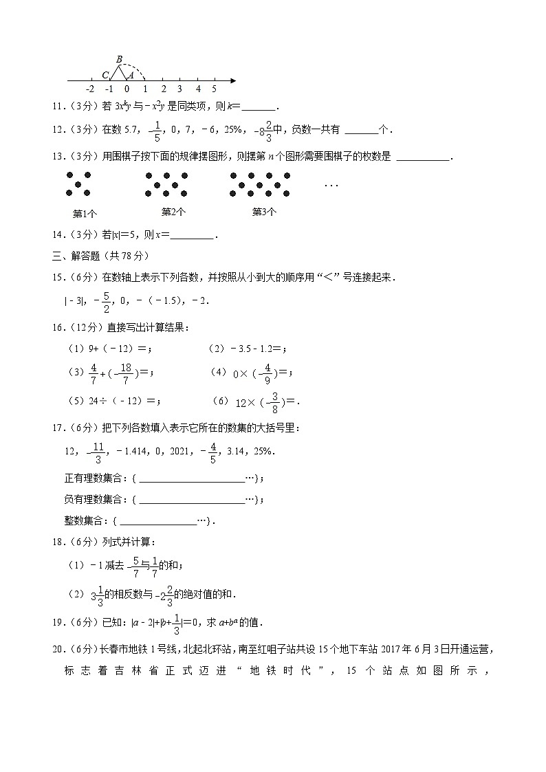 吉林省长春市榆树市八号镇中学等校2023-2024学年七年级上学期10月月考联考数学试题第2页
