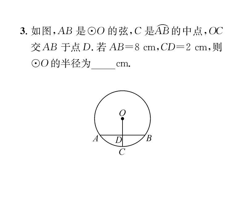 人教版九年级数学上册第24章24.1.2  垂直于弦的直径课时训练课件PPT06