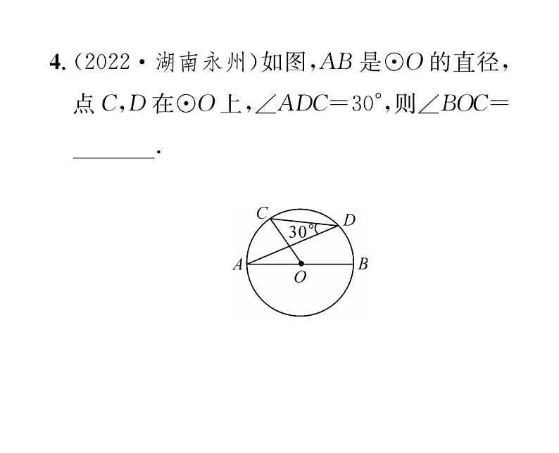 人教版九年级数学上册第24章24.1.4第1课时  圆周角定理及其推论课时训练课件PPT05