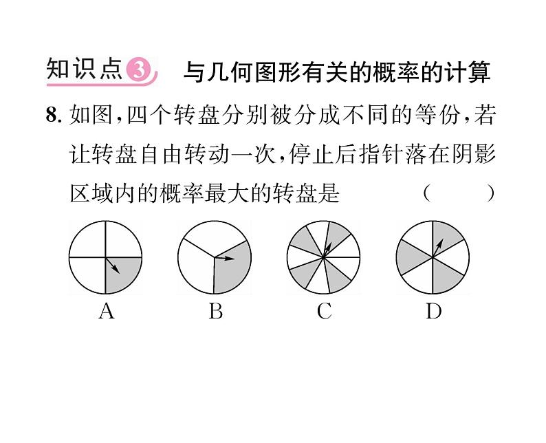 人教版九年级数学上册第25章25.1.2  概率课时训练课件PPT08