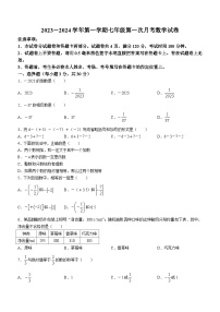 河南省洛阳市东升第二中学2023-2024学年七年级上学期10月月考数学试题