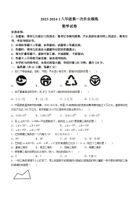湖南省长沙市湘郡培粹中学2023-2024学年八年级上学期第一次月考数学试题