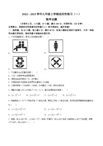 福建省福州市双安中学2023-2024学年九年级上学期月考数学试题(无答案)