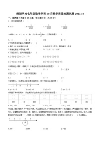 浙江省金华市义乌市绣湖中学教育集团2023-2024学年七年级上学期10月月考数学试题