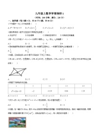 河南省郑州市金水区实验中学2023-2024学年九年级上学期9月月考数学试题