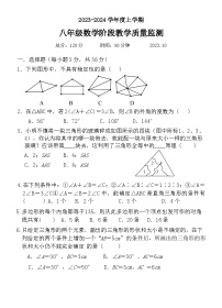 山东省临沂市临沭县第三初级中学2023-2024学年八年级上学期第一次月考数学试题