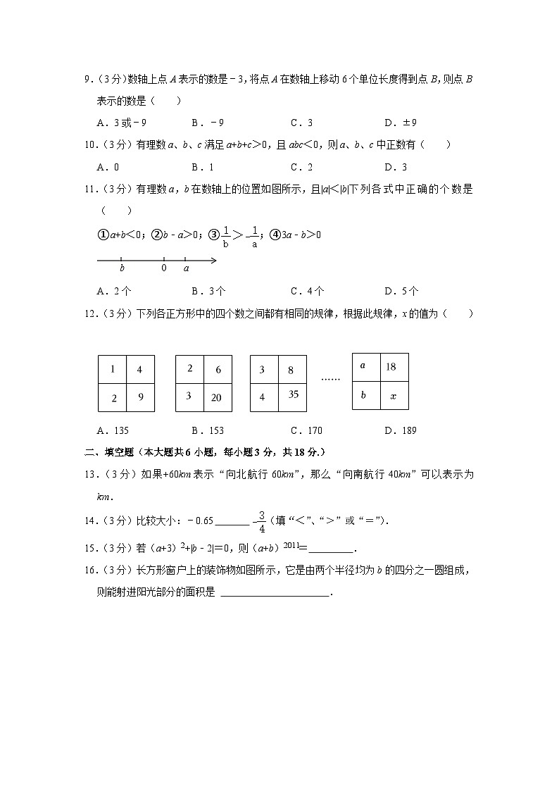 广西壮族自治区南宁三中青山校区2023-2024学年七年级上学期10月月考数学试题02