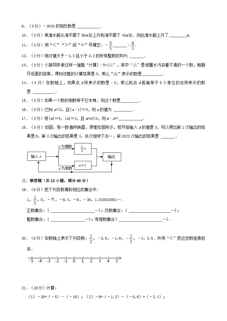 七年级数学卷2023.10第2页