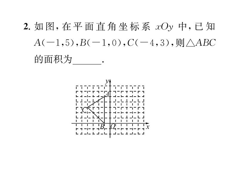 北师大版八年级数学上册第3章位置与坐标小专题5  平面直角坐标系中图形面积的求法课时训练课件PPT第3页