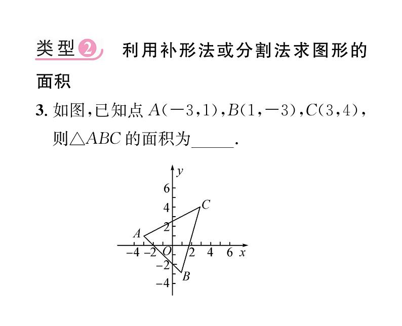 北师大版八年级数学上册第3章位置与坐标小专题5  平面直角坐标系中图形面积的求法课时训练课件PPT第4页