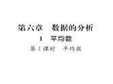北师大版八年级数学上册第6章数据的分析1平均数第1课时  平均数课时训练课件PPT