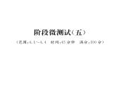 北师大版八年级数学上册4.1-4.4阶段测试（5）课时训练课件PPT