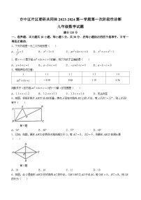 +山东省枣庄市市中区片区联研共同体2023-2024学年九年级上学期10月月考数学试题(无答案)