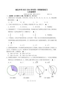 江苏省扬州市高邮市城北中学2023—-2024学年九年级上学期10月月考数学试题