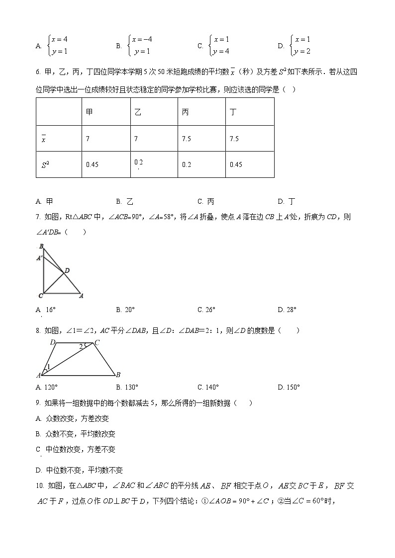 精品解析：广东省深圳市福田区福田区莲花中学2021年八年级下学期开学考试数学试题（原卷版）第2页