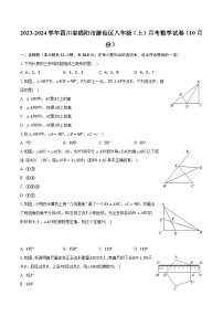 2023-2024学年四川省绵阳市游仙区八年级（上）月考数学试卷（10月份）(含解析）