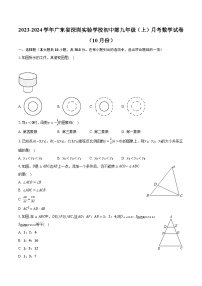 2023-2024学年广东省深圳实验学校初中部九年级（上）月考数学试卷（10月份）(含解析）