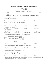 陕西省西安市蓝田县2023-2024学年八年级上学期月考数学试题