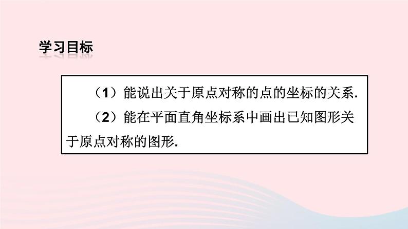 第二十三章旋转23.2中心对称23.2.3关于原点对称的点的坐标课件（人教版九上）第3页