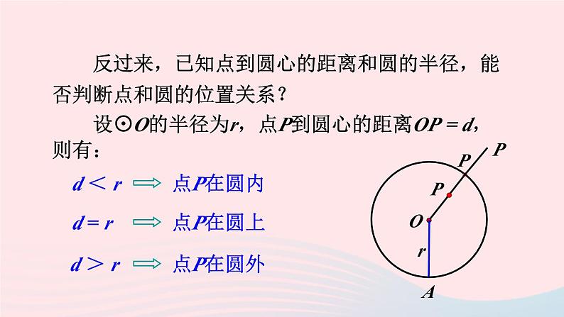 第二十四章圆24.2点和圆直线和圆的位置关系24.2.1点和圆的位置关系课件（人教版九上）第5页