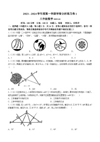 江苏省南京市第一中学江北新区分校2023-2024学年八年级上学期10月月考数学试题(无答案)