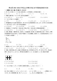 湖北省武汉市硚口区2023-2024学年九年级上学期月考数学试题