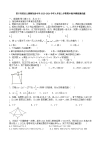 四川省达州市渠县土溪镇初级中学2023—-2024学年九年级上学期期中数学模拟测试题