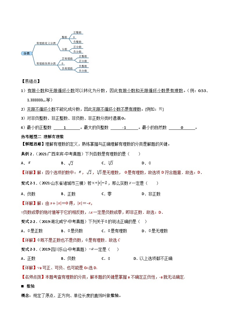 中考数学一轮复习常考题型突破练习专题01 有理数（2份打包，原卷版+解析版）03