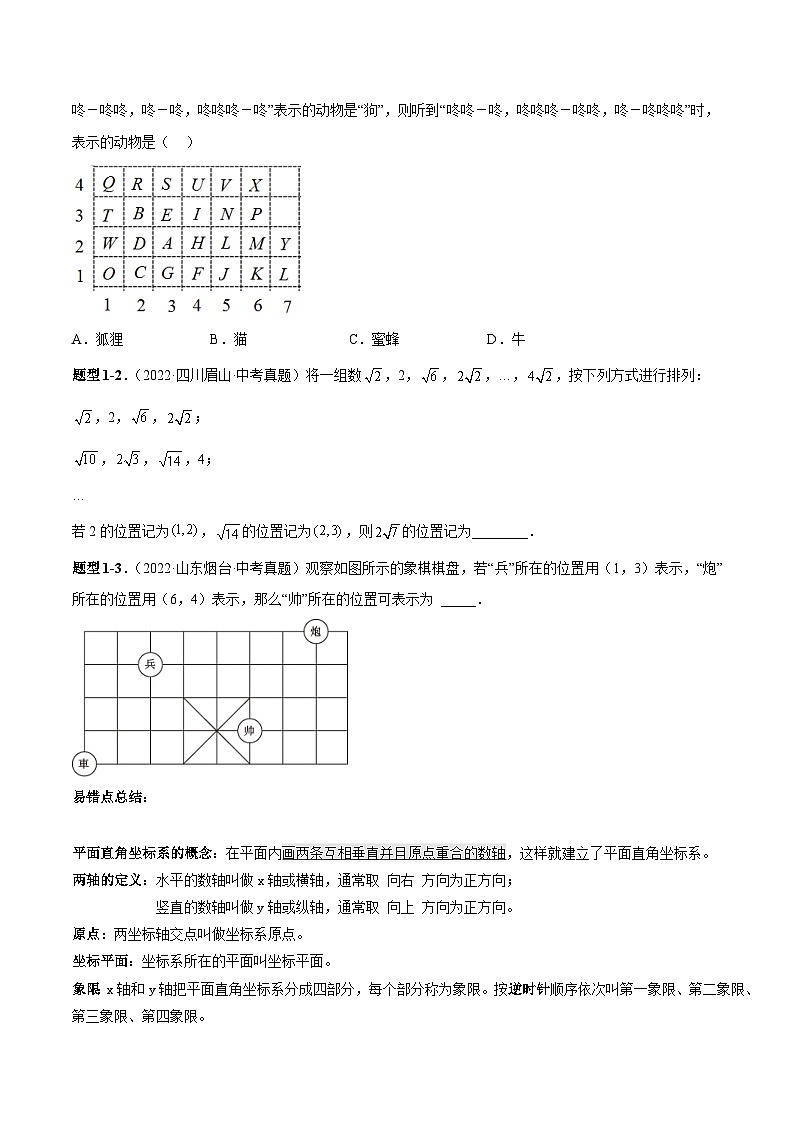 中考数学一轮复习常考题型突破练习专题12 平面直角坐标系（原卷版）第2页