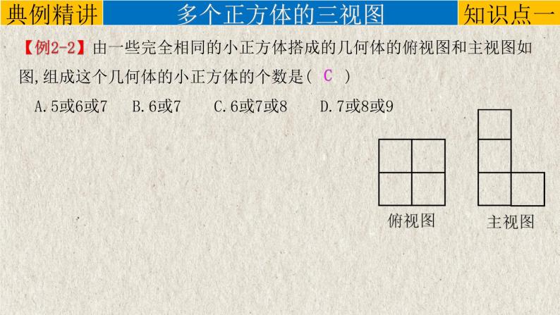 中考数学一轮复习知识点梳理+提升训练精品课件专题7.1《投影与视图》（含答案）08