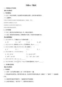 中考数学一轮复习核心考点精讲精练专题03 代数式（2份打包，原卷版+解析版）