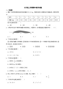 山东省滨州市2023年七年级上学期期中数学试题（附答案）