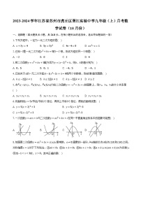 2023-2024学年江苏省苏州市虎丘区胥江实验中学九年级（上）月考数学试卷（10月份）（含解析）