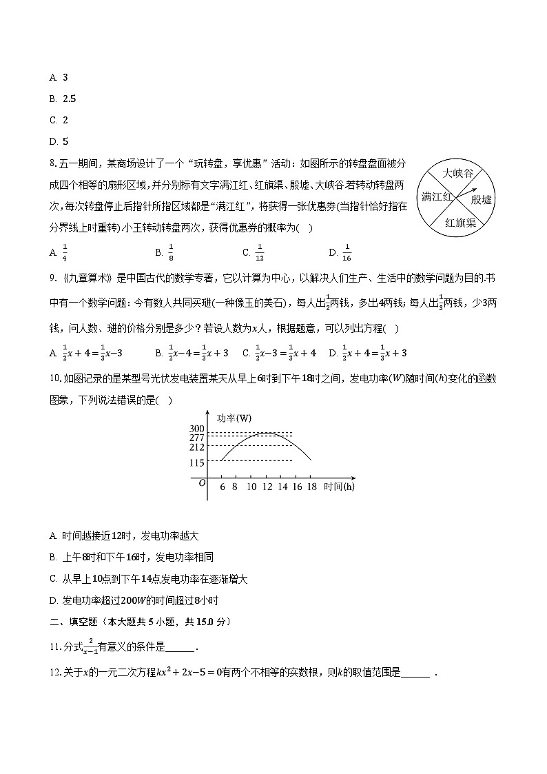 2023年河南省安阳市中考数学二模试卷（含解析）02