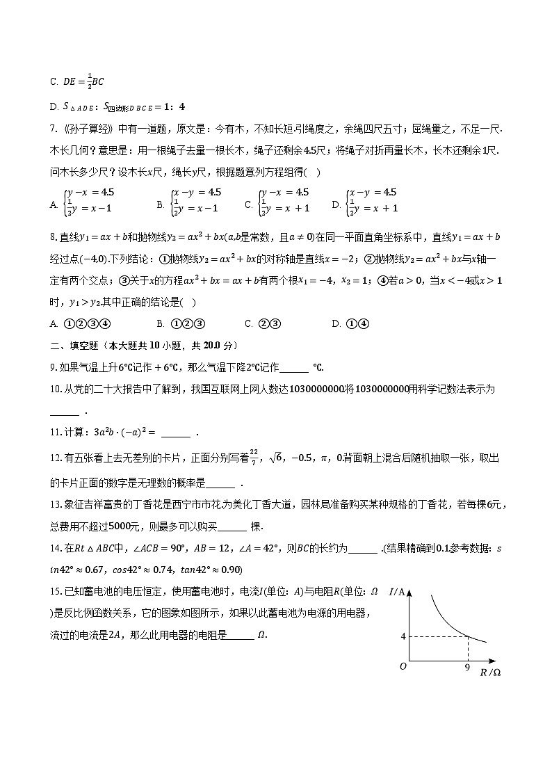 2023年青海省西宁市城区中考数学试卷（含解析）02