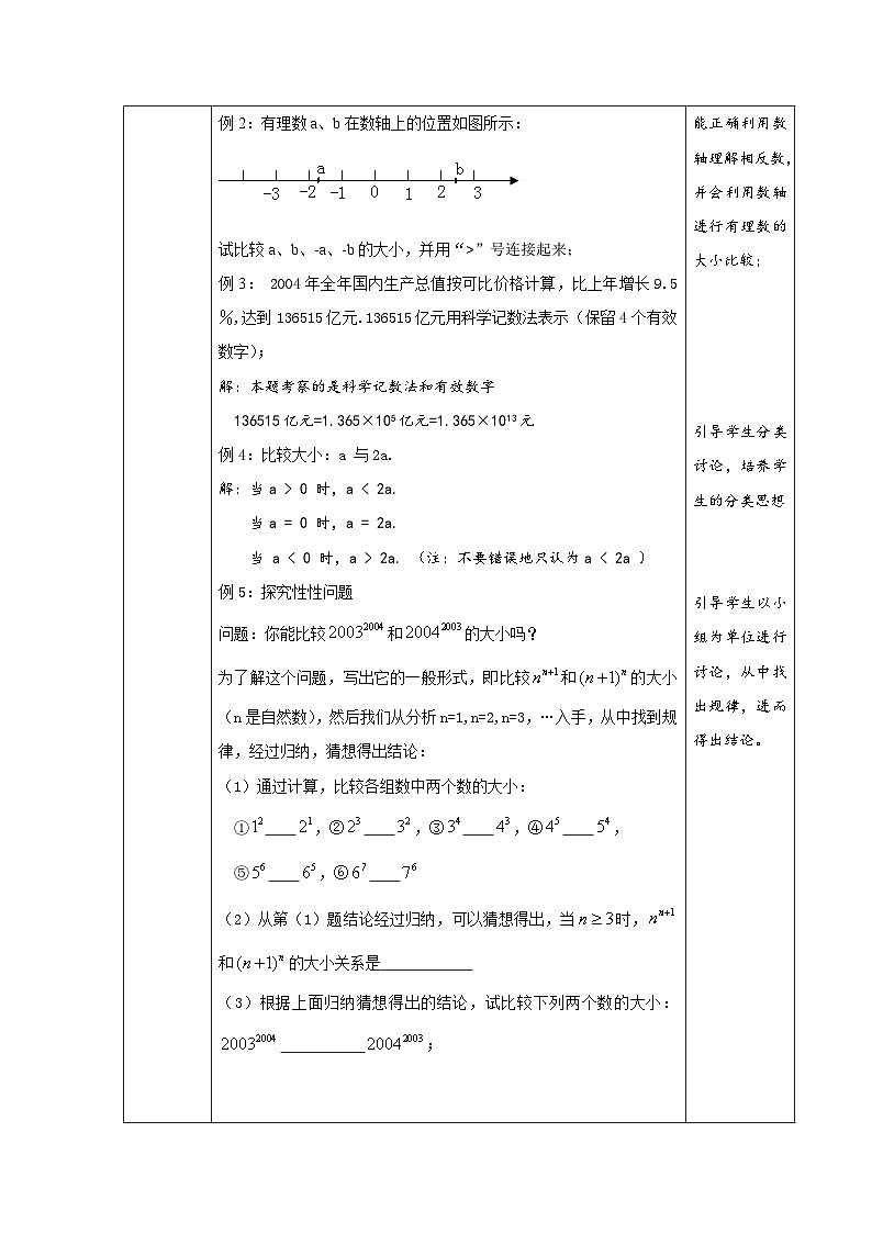 人教版七年级数学上册第一章 有理数全章复习   教案第3页