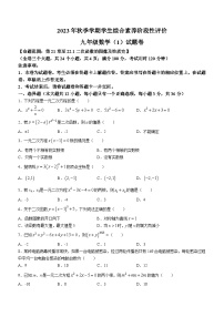 云南省昭通市昭阳区昭阳区第一中学等校联考2023-2024学年九年级上学期10月月考数学试题