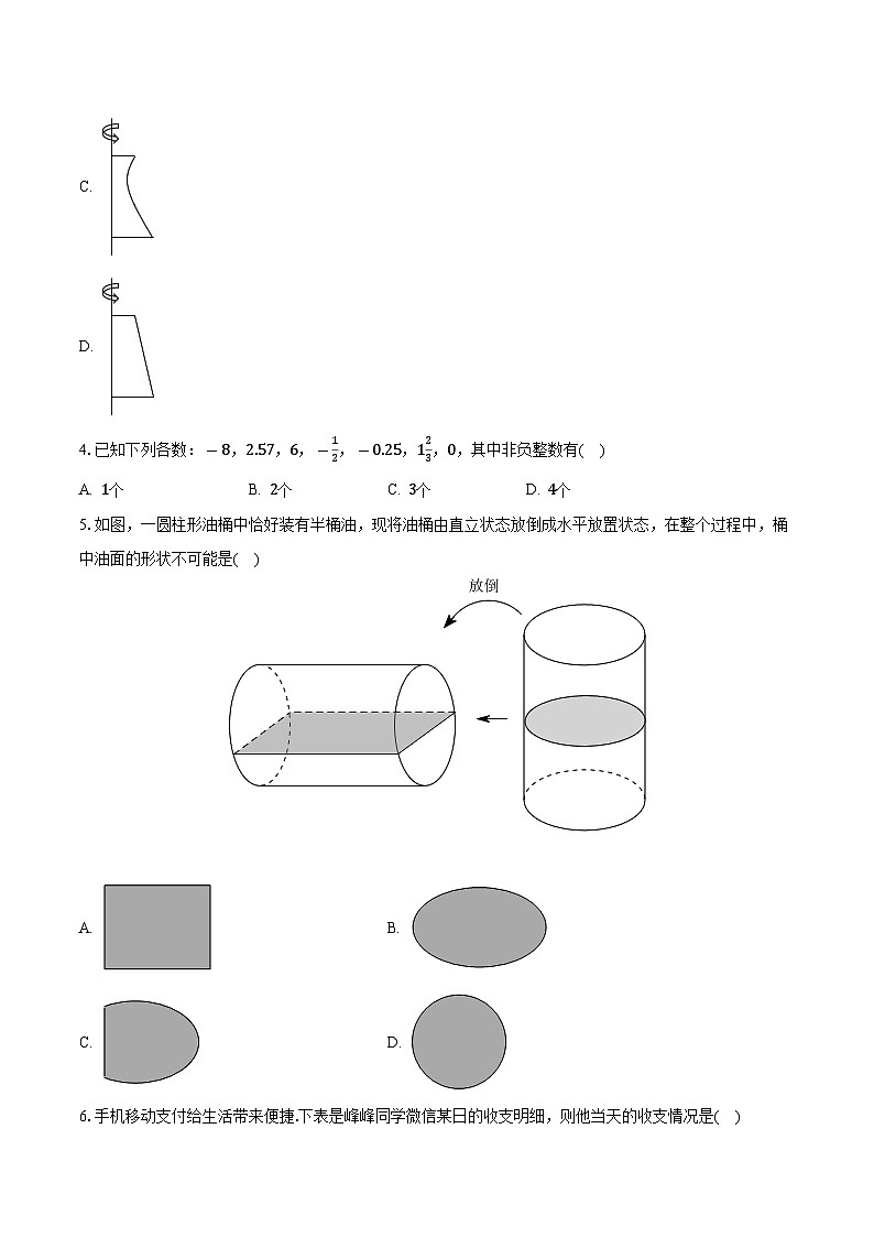 山西省太原师范学院附属中学2023—2024学年上学期10月月考七年级数学试卷第2页