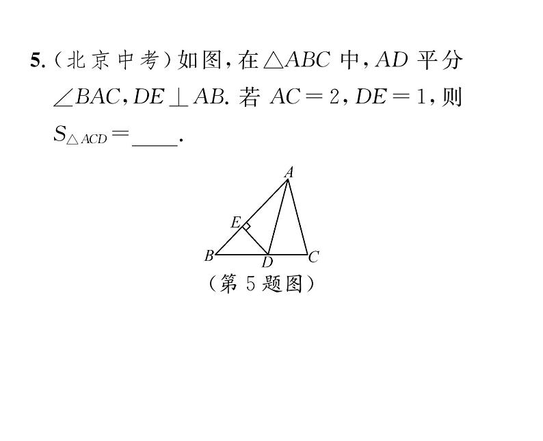 北师大版八年级数学下第一章三角形的证明４角平分线　第１课时　角平分线的性质及其判定课时训练课件PPT06