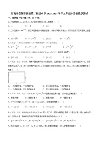 河南省信阳市新县新县第二初级中学2023-2024学年九年级上学期10月月考数学试题