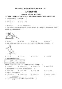 山东省青岛市青岛第六十二中学2023-2024学年九年级上学期10月月考数学试题(无答案)