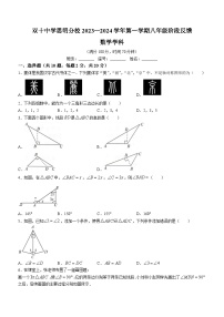 福建省厦门双十中学2023-2024学年八年级上学期第一次月考数学试题(无答案)