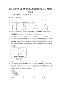 山东省青岛市崂山区实验学校2022-2023学年七年级上学期期中数学试题