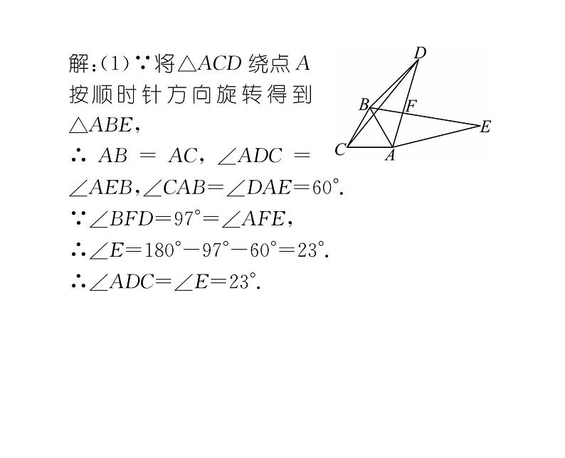 北师大版八年级数学下专题特训4巧用旋转解几何课时训练课件PPT第8页