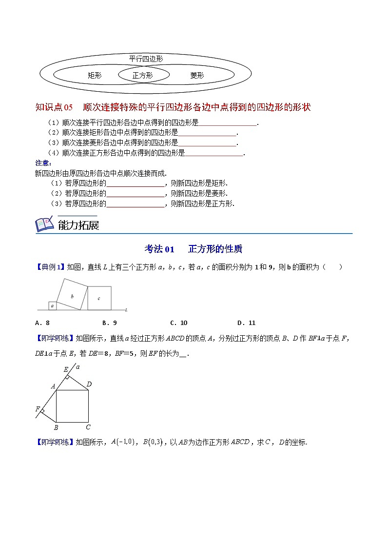 人教版数学八年级下册同步精品讲义第13课  正方形（原卷版）第2页