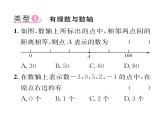 人教版七年级数学上第1章有理数小专题1数轴的应用课时训练课件PPT